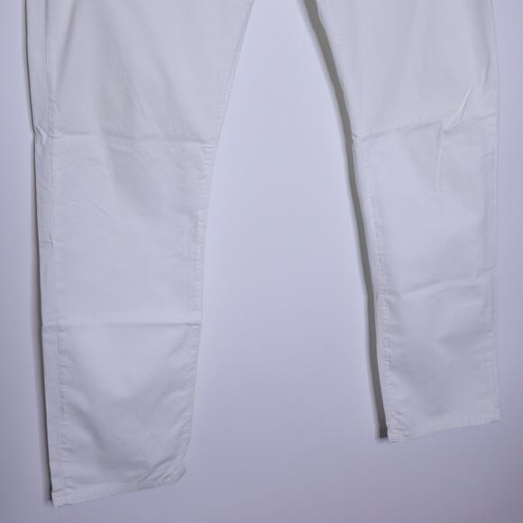 ISAIA Napoli Straight Jean White Mid Rise Cotton Stretch Casual Men's 54 / US 38 - Picture 6 of 12